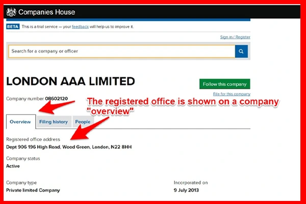 UK Registered Office Address Service for a Limited Company 