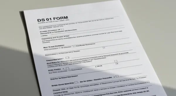  DS01 Form to HMRC or Companies House