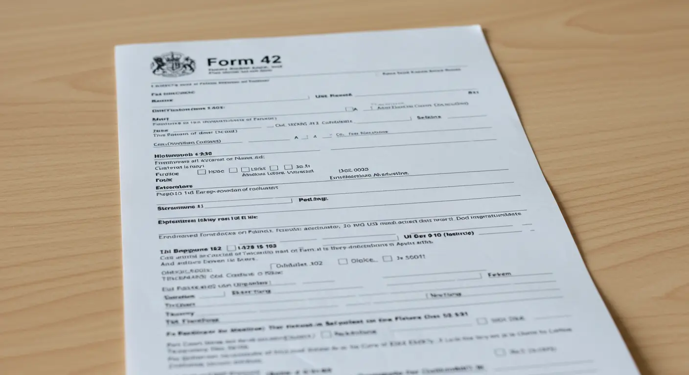 Form 42 UK