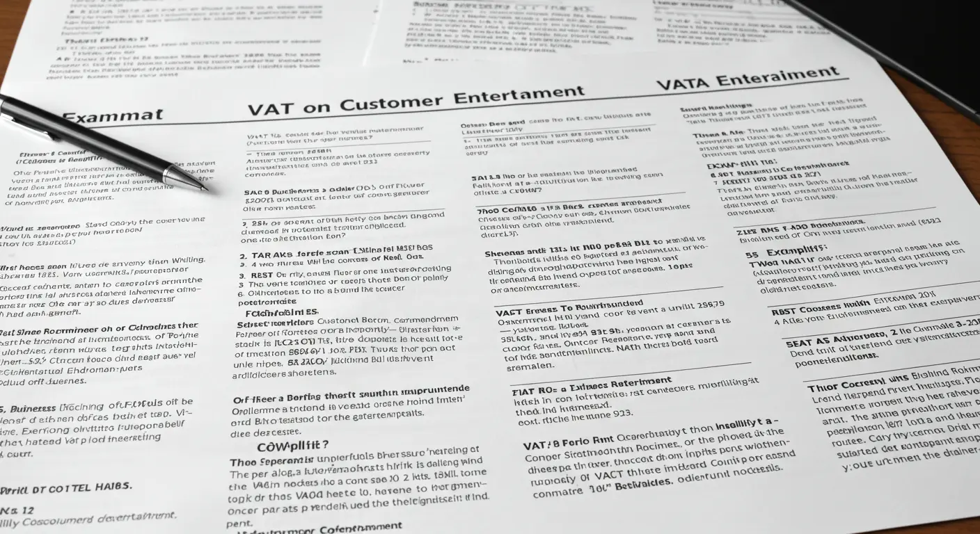 VAT on Customer Entertainment