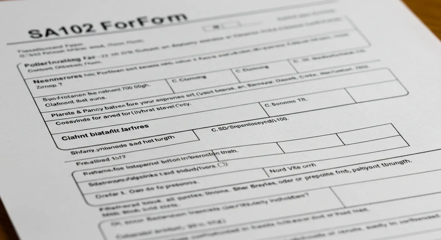employment self-assessment SA102 Form