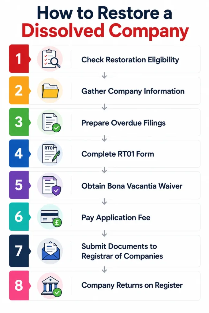 Restore a Dissolved Company process