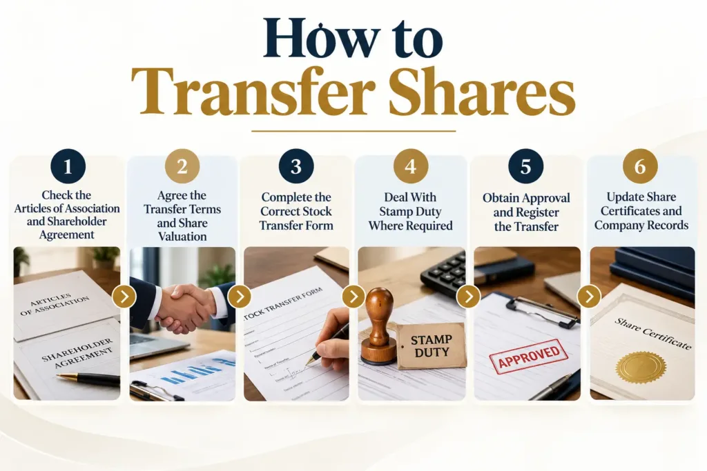 Steps how to transfer shares